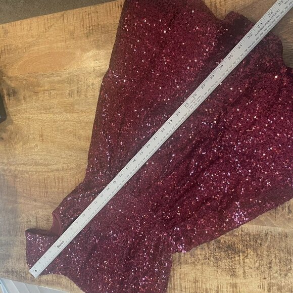 Speechless dress Size 3 Red Sequin Prom Homecoming Holiday Christmas formal - Picture 9 of 10